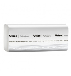 Бумажные полотенца Veiro Professional V2-250, листовые, 250шт, 1 слой, белые, 20 пачек