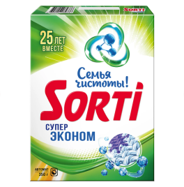 Стиральный порошок-автомат 350 г, SORTI "СУПЕР ЭКОНОМ"