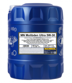 Синтетическое моторное масло MANNOL MOLIBDEN ULTRA 5W30 20 л. (7916)