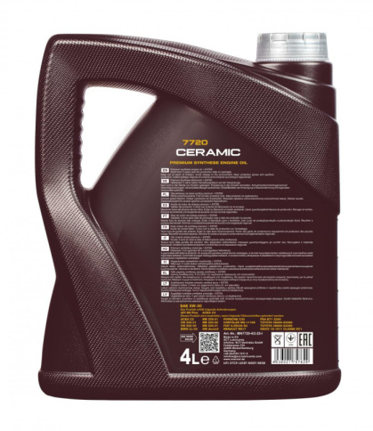 Синтетическое моторное масло MANNOL Ceramic 5W-30, API SN Plus; ACEA C3 4л (7720) фото 2