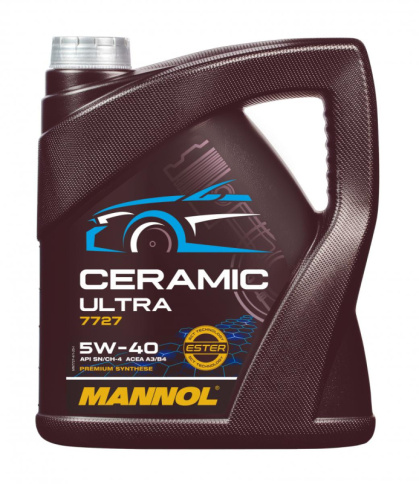 Синтетическое моторное масло MANNOL CERAMIC ULTRA 5W40 4 л. (7727) фото 1