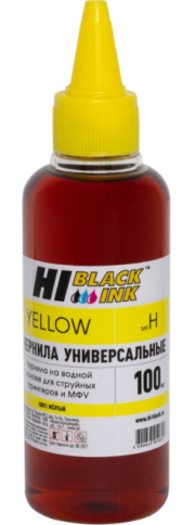 Чернила Hi-Black Универсальные для HP (Тип H-V1), Y, 0,1 л. фото 1